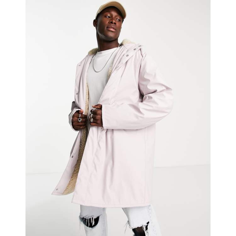 Asos hot sale borg raincoat