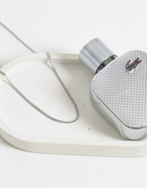 ASOS DESIGN waterbestendige slanke touwschakelketting van roestvrij staal in zilver, 2 van 4