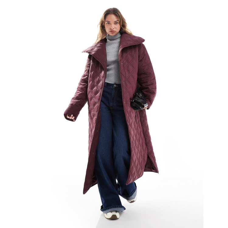 Asos design waterfall collar coat with tie belt hotsell