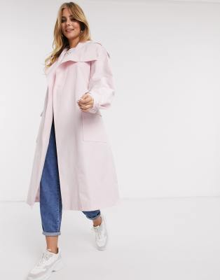 asos pink trench coat