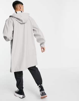 light gray rain jacket