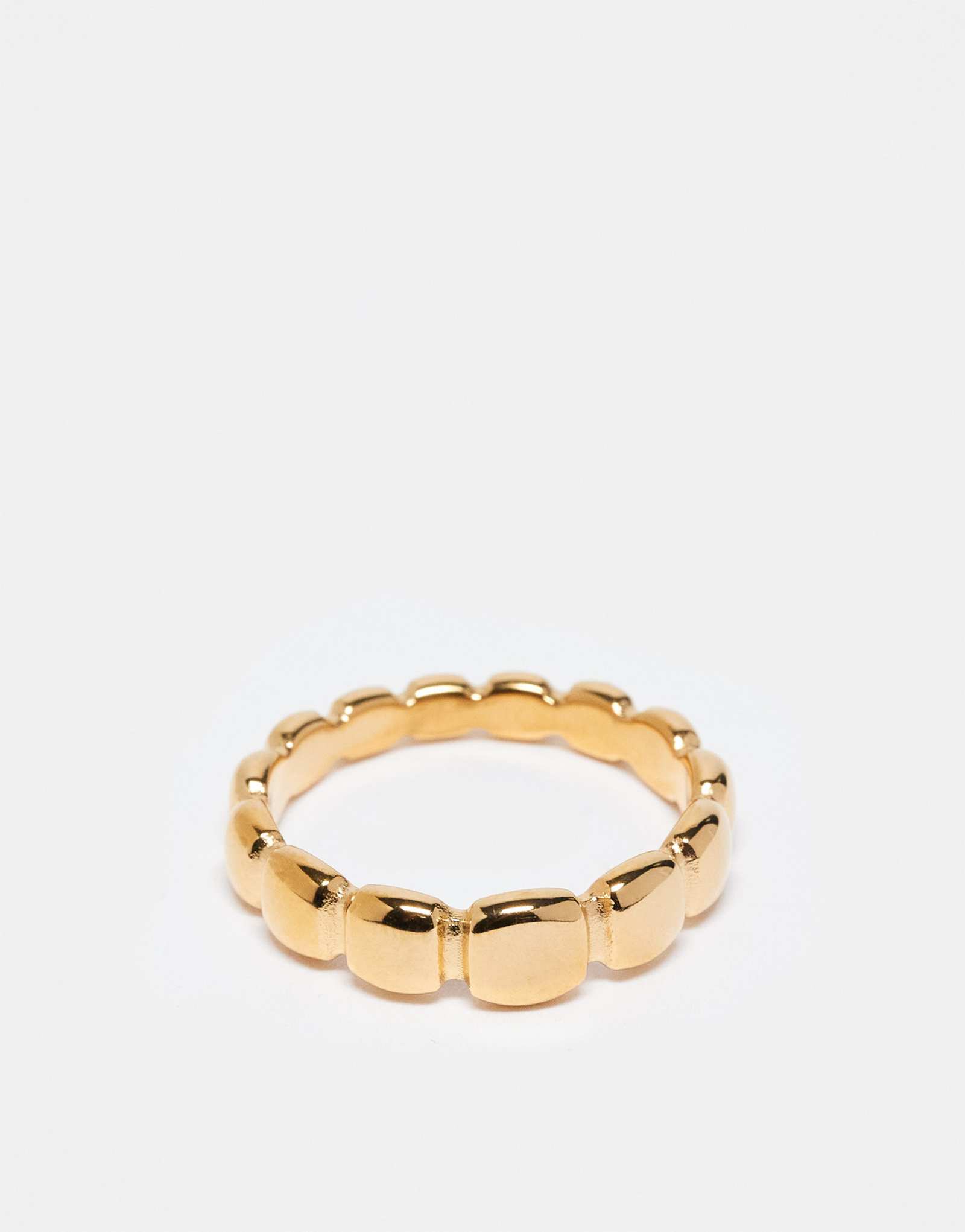 ДИЗАЙНЕРСКОЕ водонепроницаемое кольцо из нержавеющей стали ASOS puff band золотого оттенка