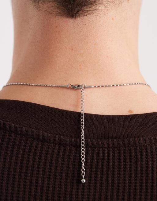 ASOS DESIGN waterproof stainless steel adjustable star pendant necklace in silver, 3 of 3