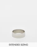 [ASOS DESIGN] ASOS DESIGN waterproof stainless steel band ring in silver tone M SILVER