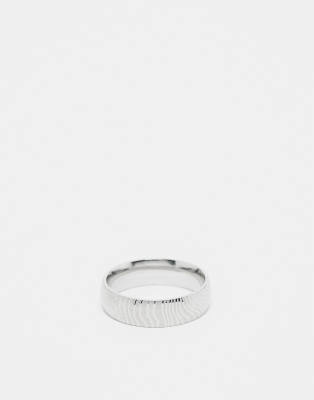 ASOS DESIGN ASOS DESIGN waterproof stainless steel band ring in silver tone