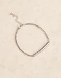 [ASOS DESIGN] ASOS DESIGN waterproof stainless steel box chain with tube embellishment in silver tone No Size SILVER