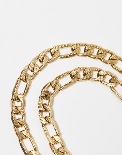 ASOS DESIGN waterproof stainless steel chain necklace in gold tone , 4 of 4