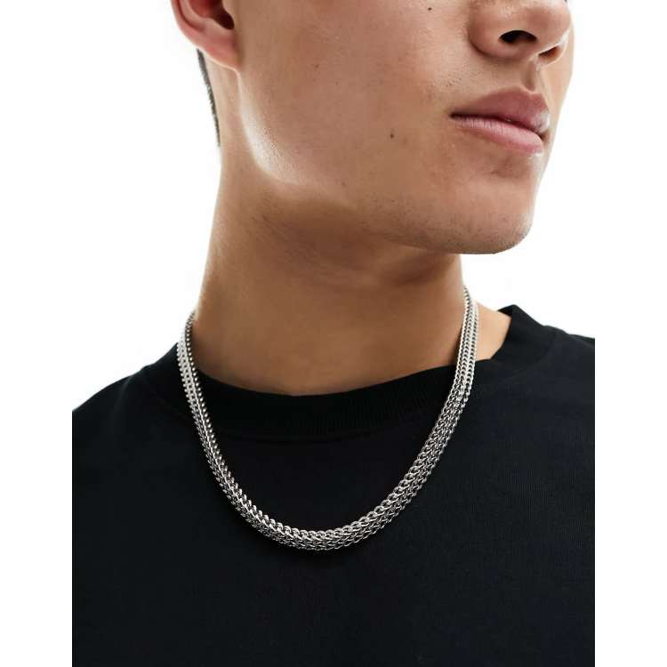 ASOS DESIGN waterproof stainless steel chunky chain necklace in silver tone ASOS