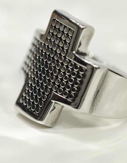 Stainless steel chunky deals rings