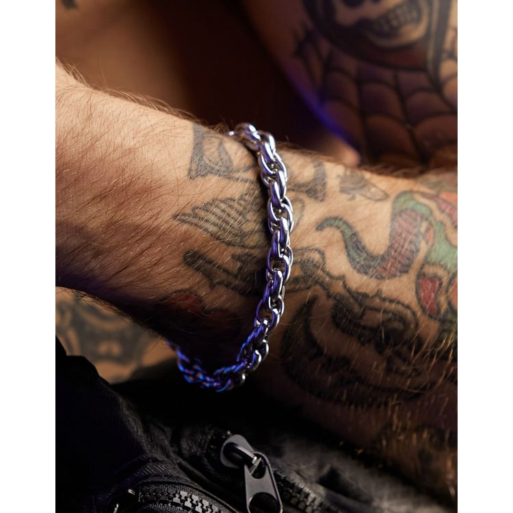 ASOS DESIGN waterproof stainless steel chunky twisted chain
