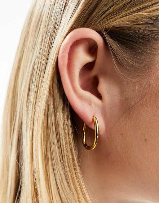 Waterproof gold deals hoop earrings