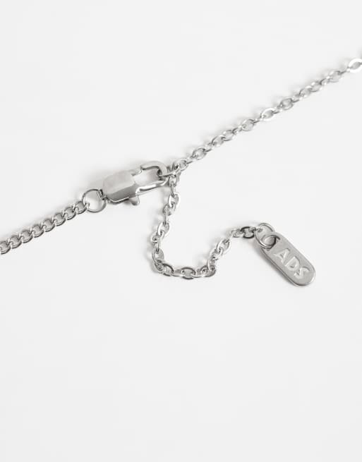 ASOS DESIGN waterproof stainless steel cross pendant necklace in silver, 3 of 4