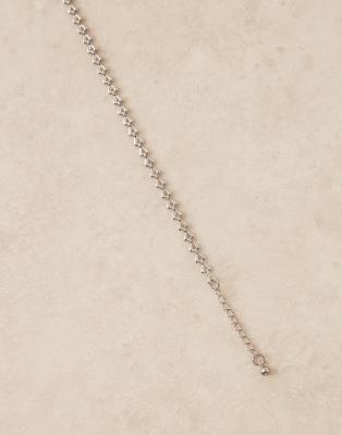 Asos Design Waterproof Stainless Steel Oval Link Chain Bracelet In Silver