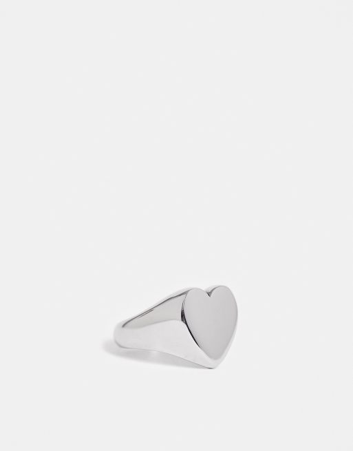 Heart shaped signet deals ring