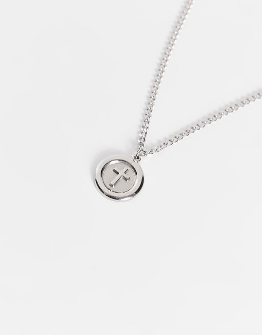 Circle cross shop pendant necklace