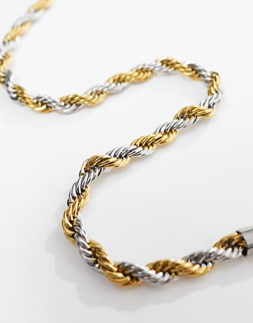 Stainless steel gold hot sale rope chain