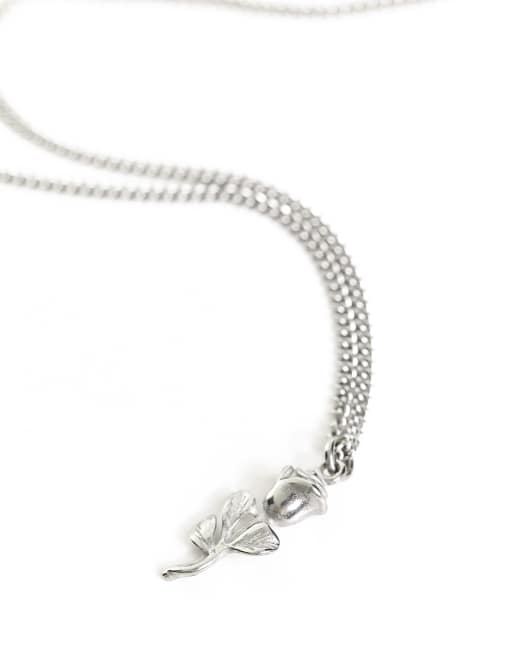 Metal rose online with necklace inside