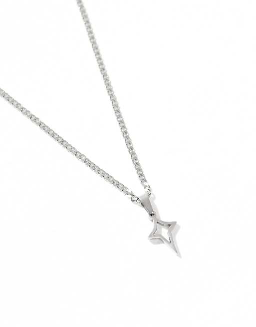 ASOS DESIGN waterproof stainless steel necklace with star ASOS DESIGN waterproof stainless steel necklace with star