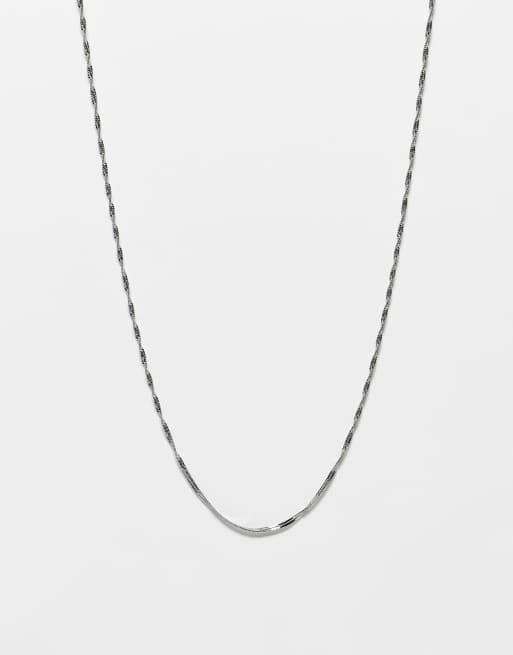 ASOS DESIGN waterproof stainless steel skinny rope sunglasses chain in silver tone, 2 of 4