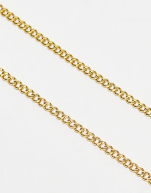ASOS DESIGN waterproof stainless steel sunglasses chain in gold tone , 3 of 4