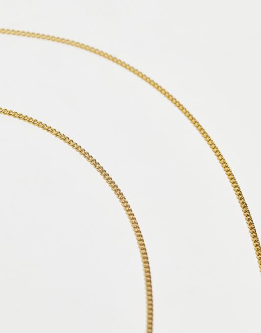ASOS DESIGN waterproof stainless steel sunglasses chain in gold tone , 4 of 4