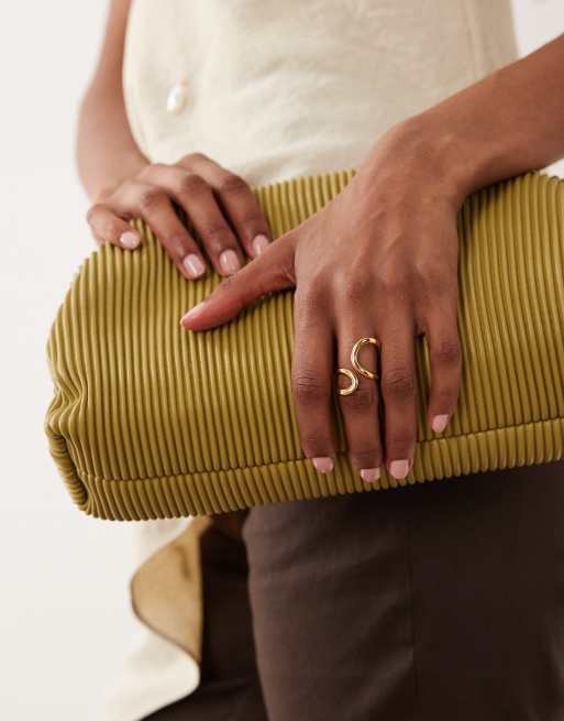 ASOS DESIGN waterproof stainless steel wrap-around ring in gold tone, 4 of 4