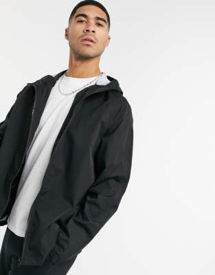 black waterproof windbreaker