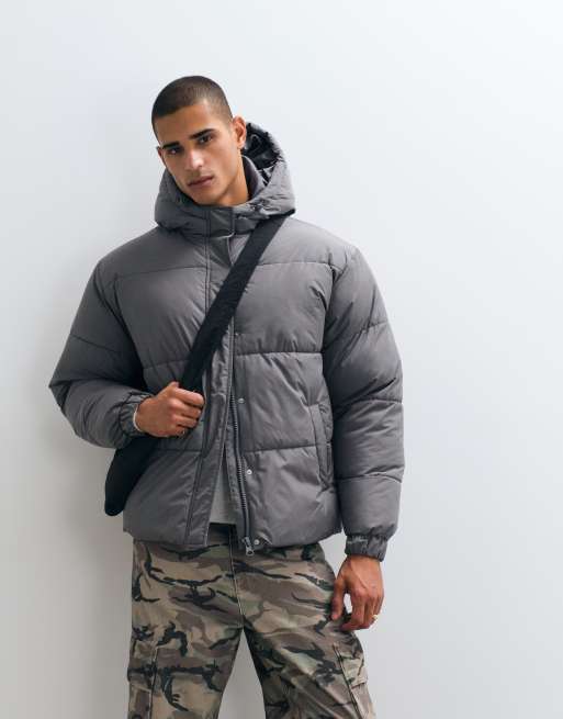 ASOS DESIGN – Wattierte Jacke in Grau, 2 von 5