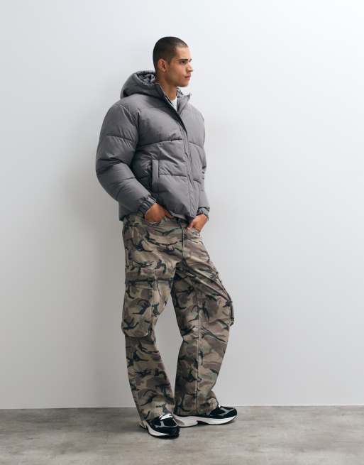 ASOS DESIGN – Wattierte Jacke in Grau, 3 von 5