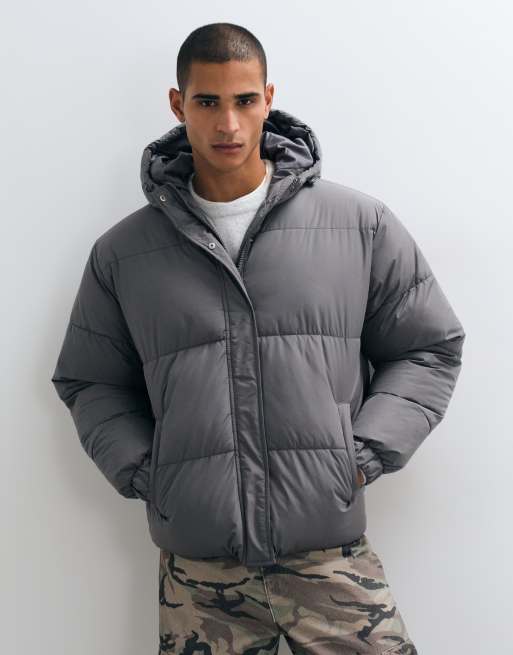 ASOS DESIGN – Wattierte Jacke in Grau, 4 von 5
