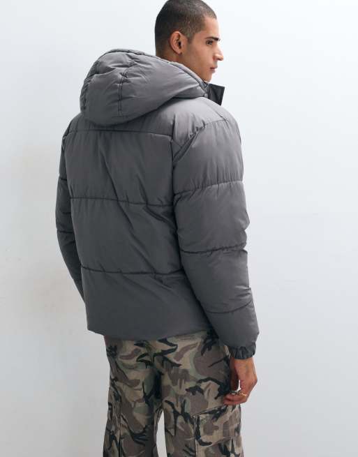 ASOS DESIGN – Wattierte Jacke in Grau, 5 von 5