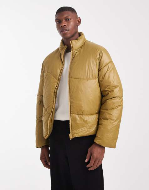 ASOS DESIGN – Wattierte Jacke in Senfgelb - view 1