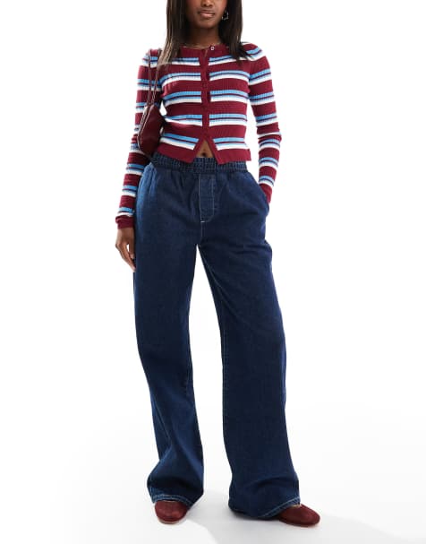 ASOS DESIGN pull on jean in indigo