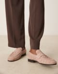 [ASOS DESIGN] ASOS DESIGN weave loafers in pink suede 43 PINK