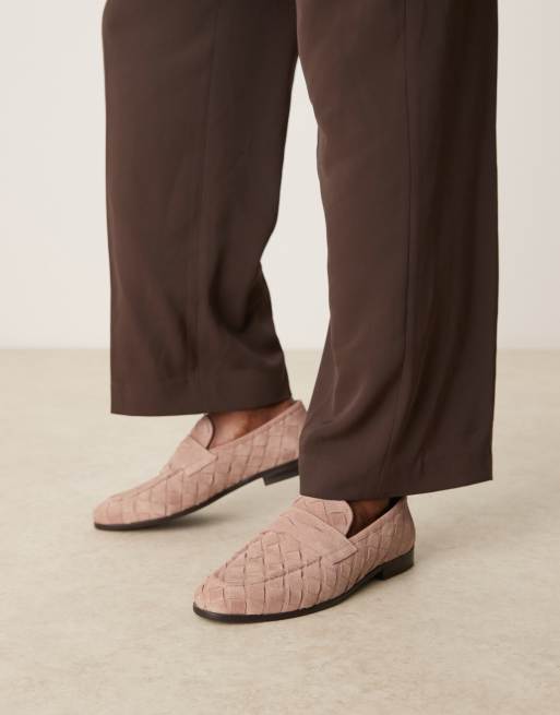 ASOS DESIGN weave loafers in pink suede, 4 of 4