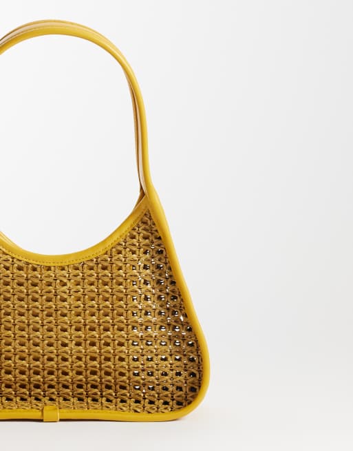 ASOS DESIGN weave shoulder bag in orange, 4 of 4