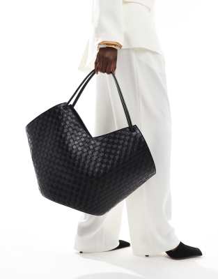 Asos Design Weave Tubular Tote Bag