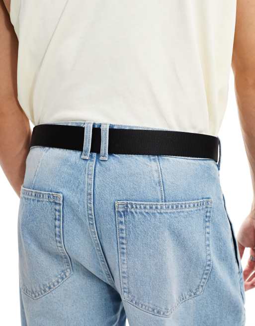 Black belt blue jeans best sale