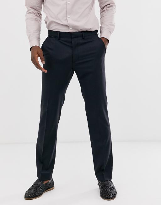 ASOS DESIGN wedding slim suit in navy 100% wool , 3 of 3