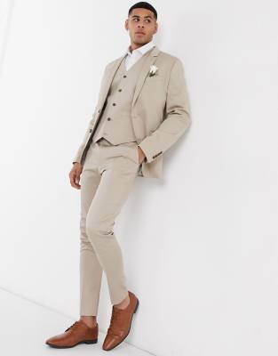 asos tan suit