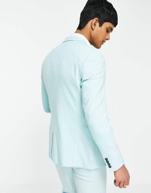 ASOS DESIGN Wedding - Giacca da abito skinny blu ghiaccio, 2 di 4