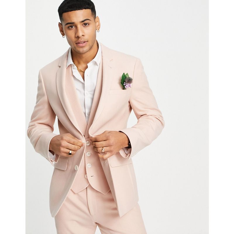 VFECR Uomo DESIGN Wedding - Abito skinny in twill rosa pallido