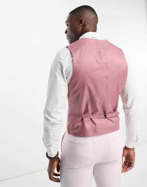 gilet costume rose homme