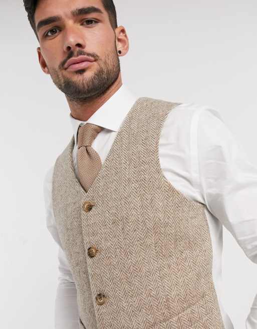 Asos tweed outlet waistcoat