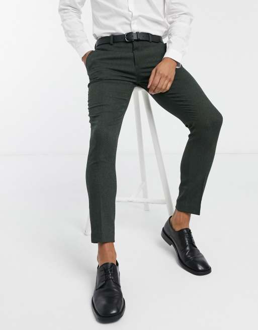 ASOS DESIGN - Wedding - Super skinny suit i kaki uldblandet twill, 2 af 3