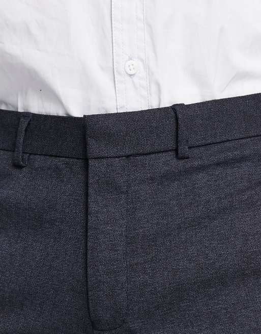 ASOS DESIGN Wedding – Mörkt marinblå, extra skinny kostymbyxor med mikrostruktur, 3 av 4
