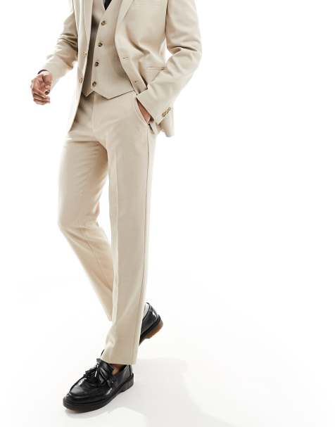 ASOS DESIGN Wedding - Pantaloni da abito slim grigio pietra - view 1