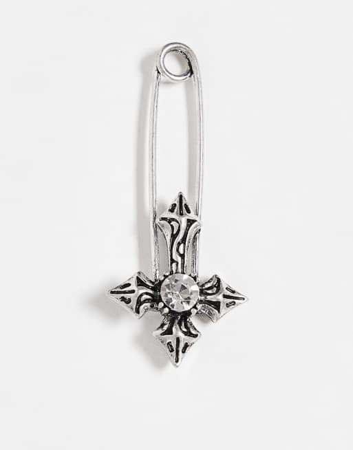 ASOS DESIGN Wedding - Reversspeld met vintage kruis in gepolijst zilver, 2 van 4