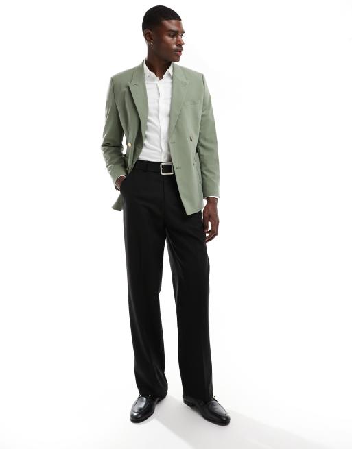 ASOS DESIGN wedding skinny blazer with gold buttons in green, 5 of 5