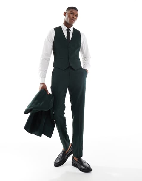 ASOS DESIGN wedding skinny suit in green - view 1